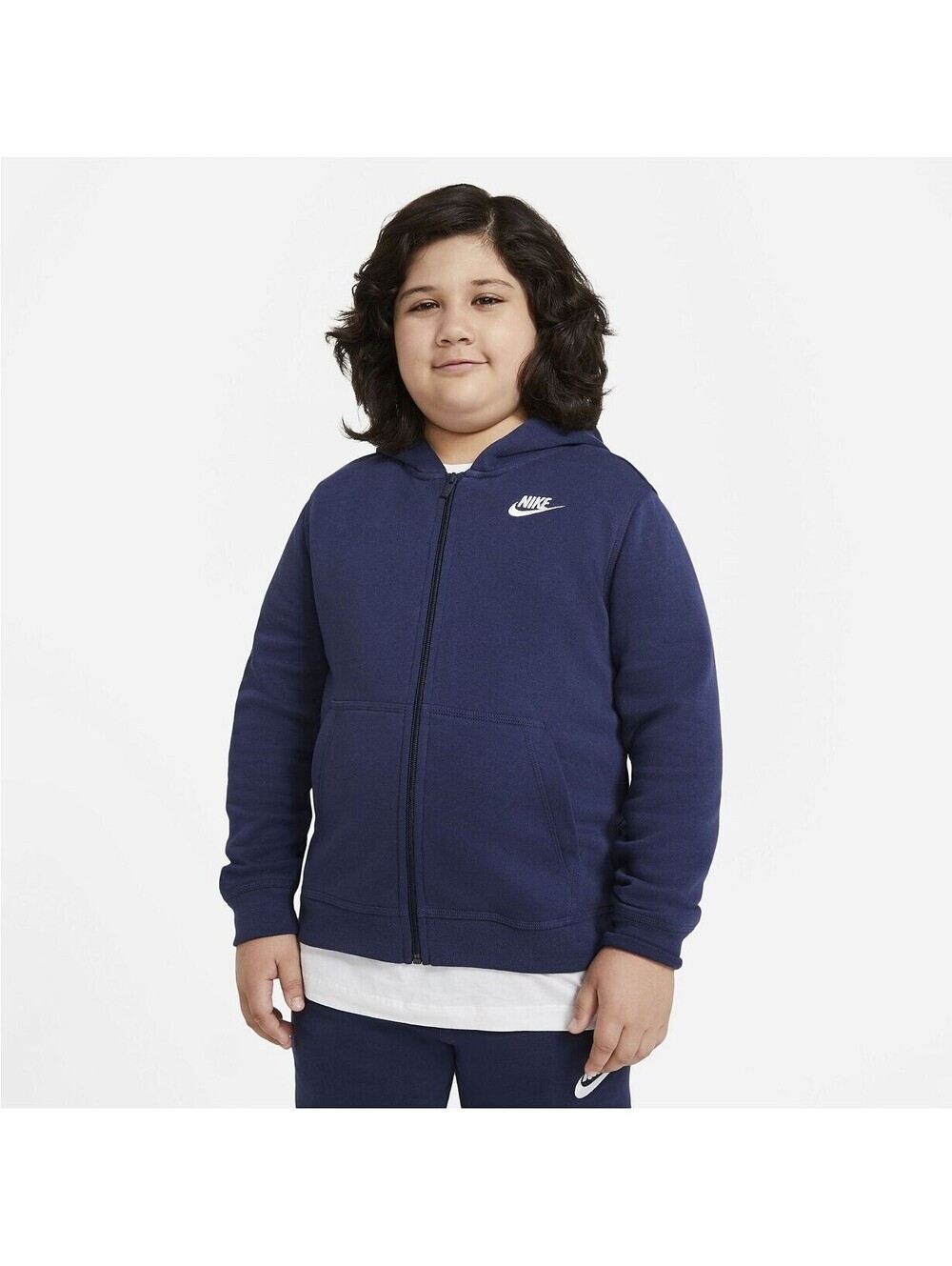 Nike Boys Big Boys Sportswear Club Fleece Full-Zip Hoodie Size S